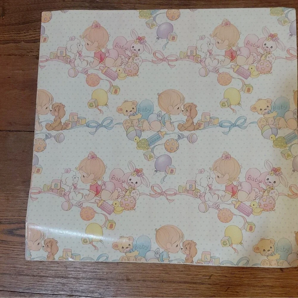 Lot Of 5 Vintage Wrapping Paper Sheets